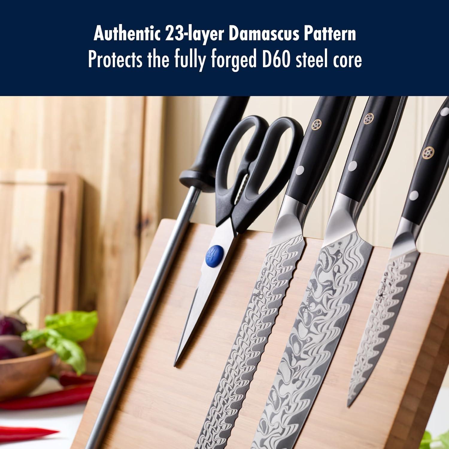 Conjunto de cuchillos de damasco magnético 6 piezas Henckels