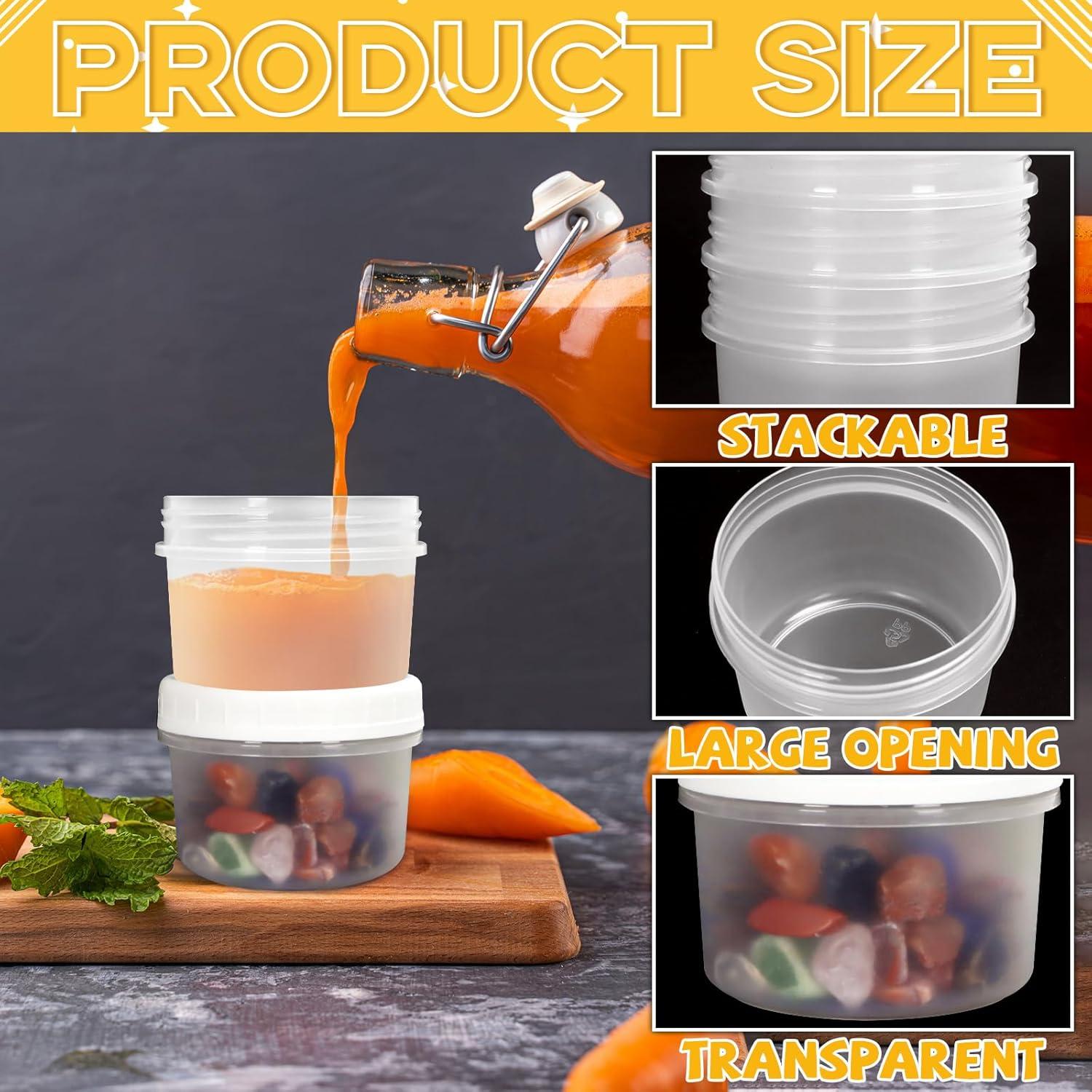 Paquete de 10 Contenedores Plásticos ISUSSER 118ml con Tapas