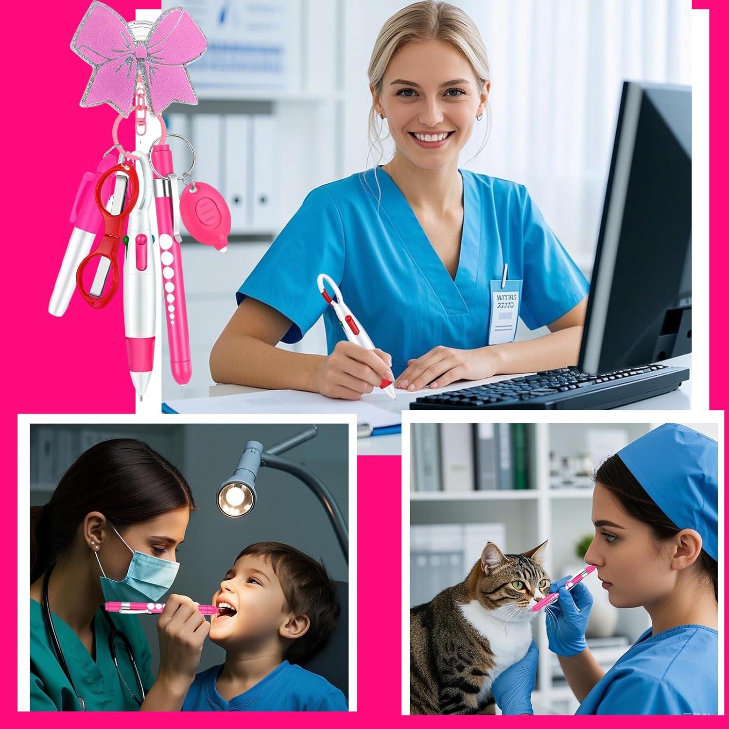 Kit de bolígrafos de enfermera KUNHEHO con clip y accesorios