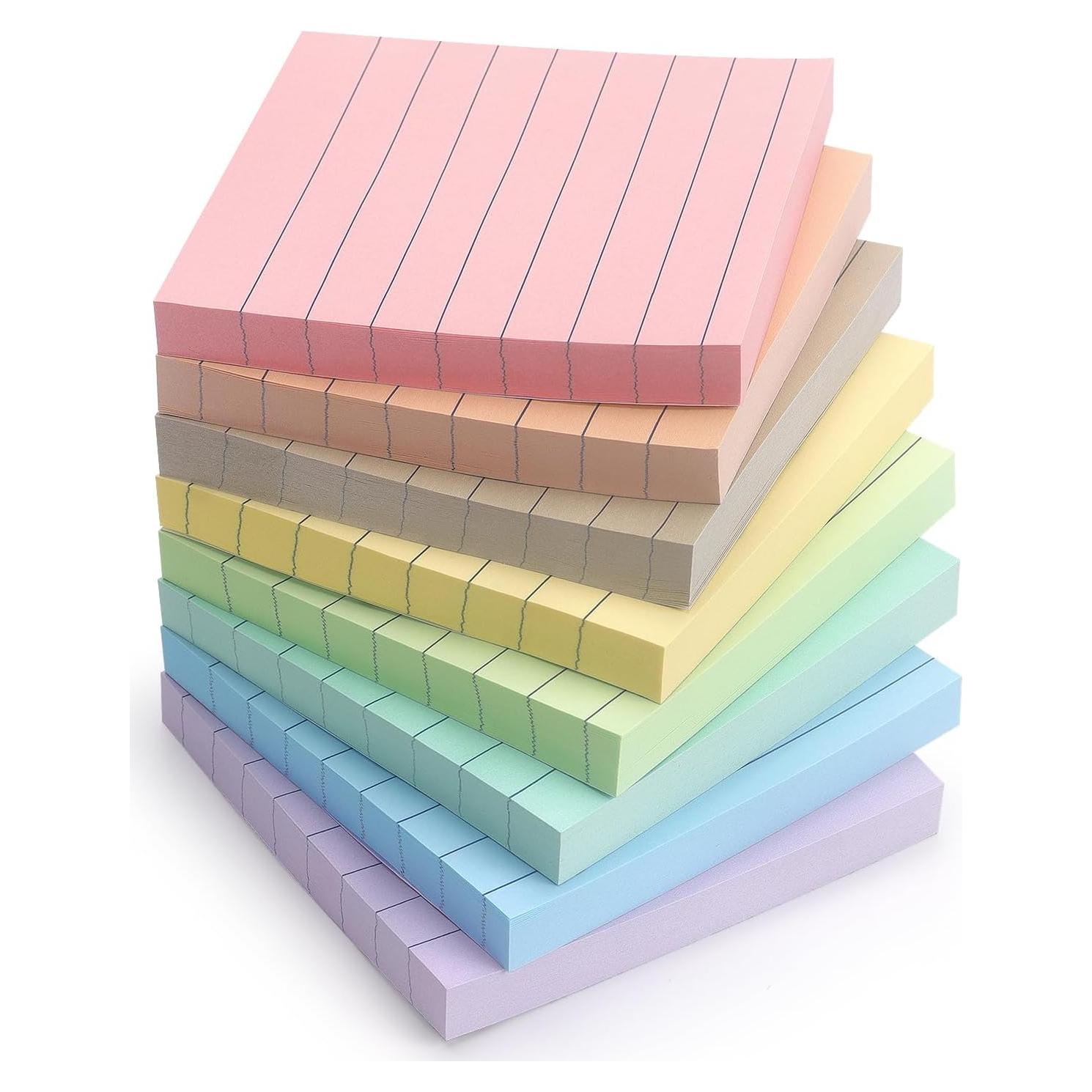 Notas Adhesivas Lobo Oriental 7.62x7.62 cm, Paquete de 8, 640 Hojas