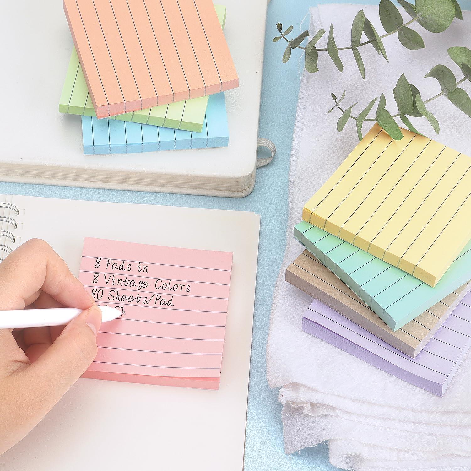 Notas Adhesivas Lobo Oriental 7.62x7.62 cm, Paquete de 8, 640 Hojas