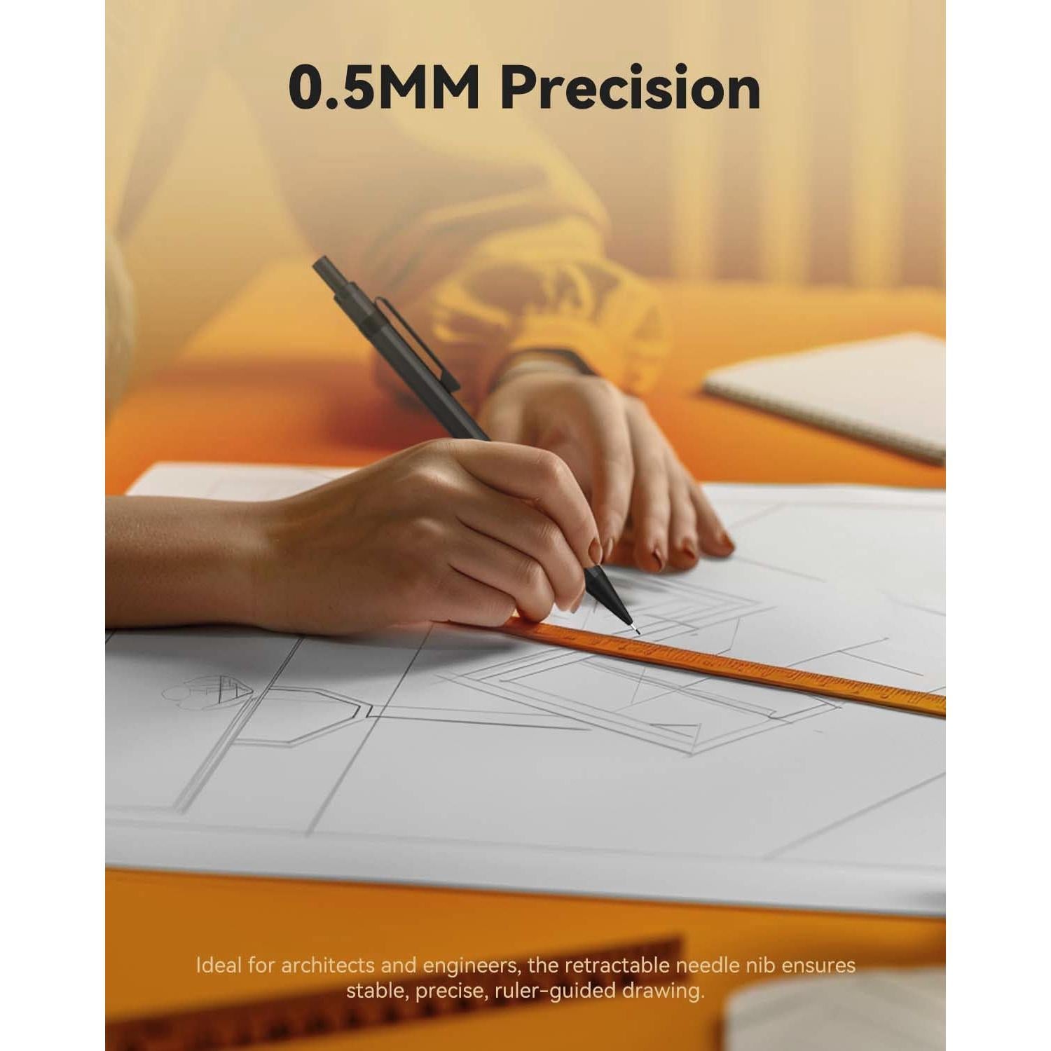 Lápices Mecánicos Metálicos Cuatro Caramelos 0.5mm - 5 Piezas