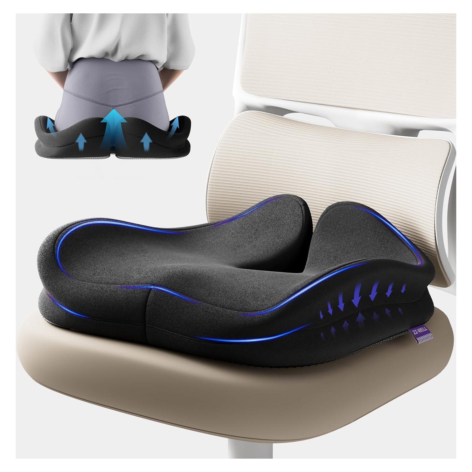 Cojín de Espuma Viscoelástica ZZ-WELL para Silla de Oficina XL