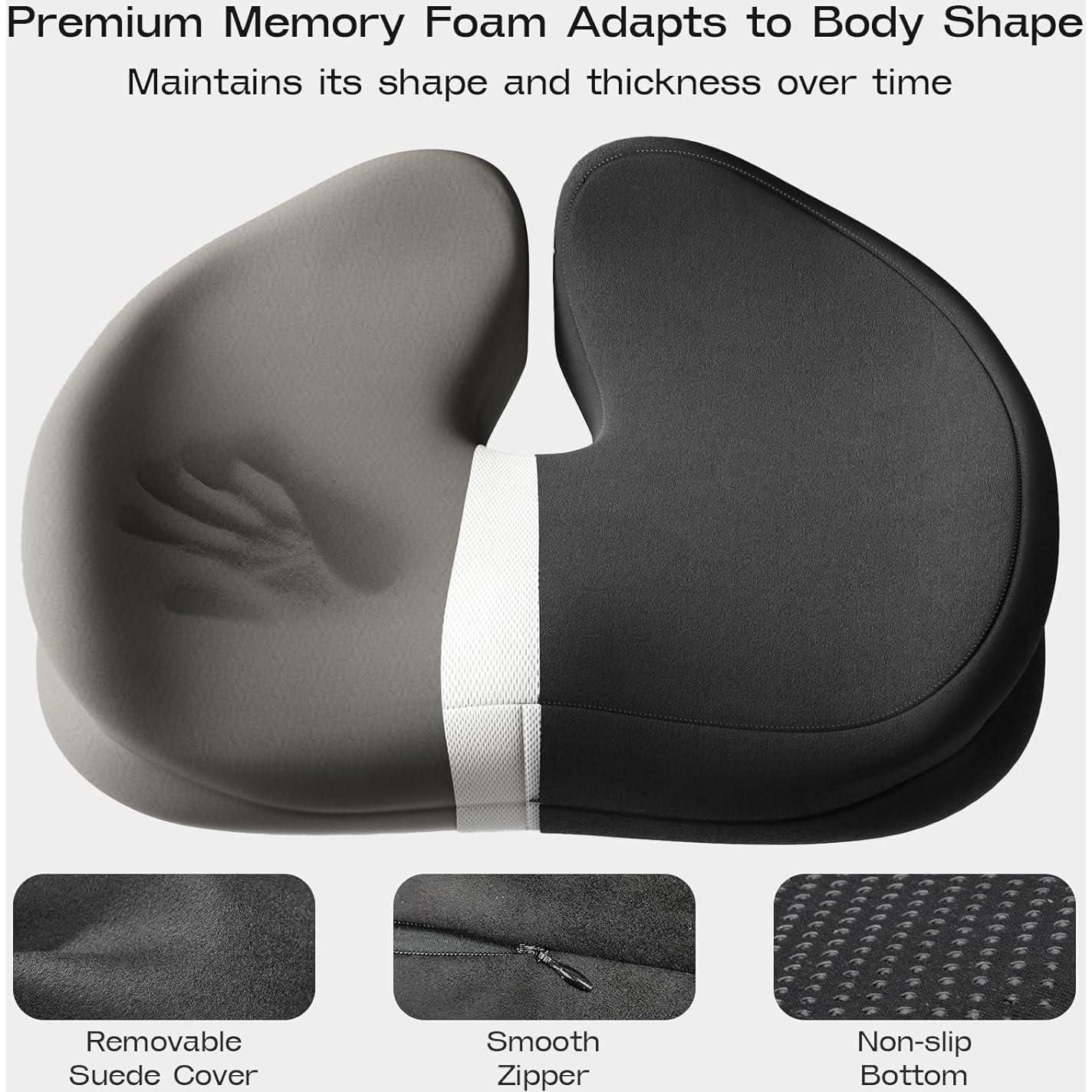 Cojín de Espuma Viscoelástica ZZ-WELL para Silla de Oficina XL