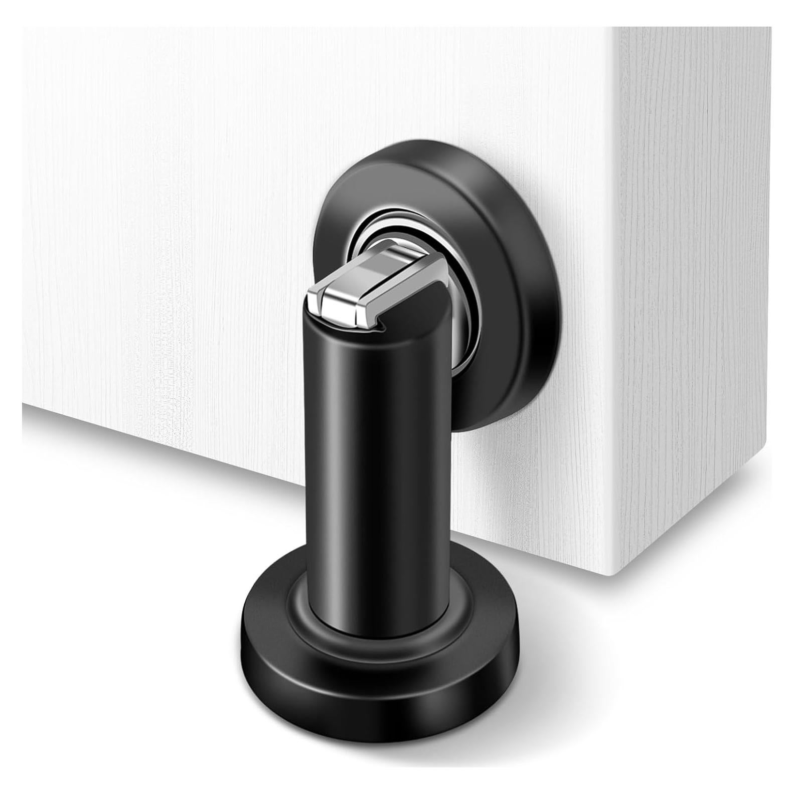 Tope de puerta magnético Gudui, acero inoxidable negro, 8.9 cm