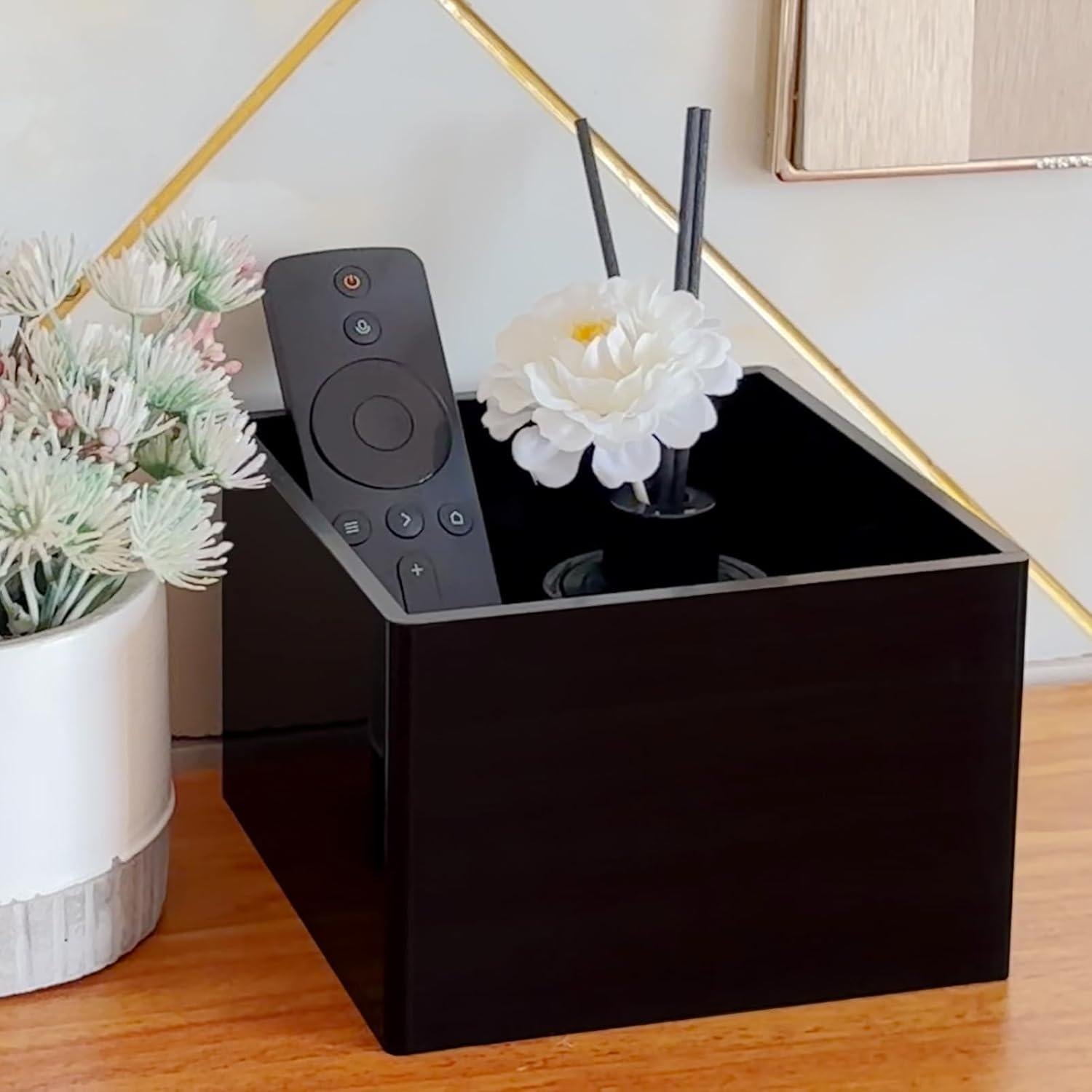 Soporte Organizador de Control Remoto DELIPPLY Acrílico Negro