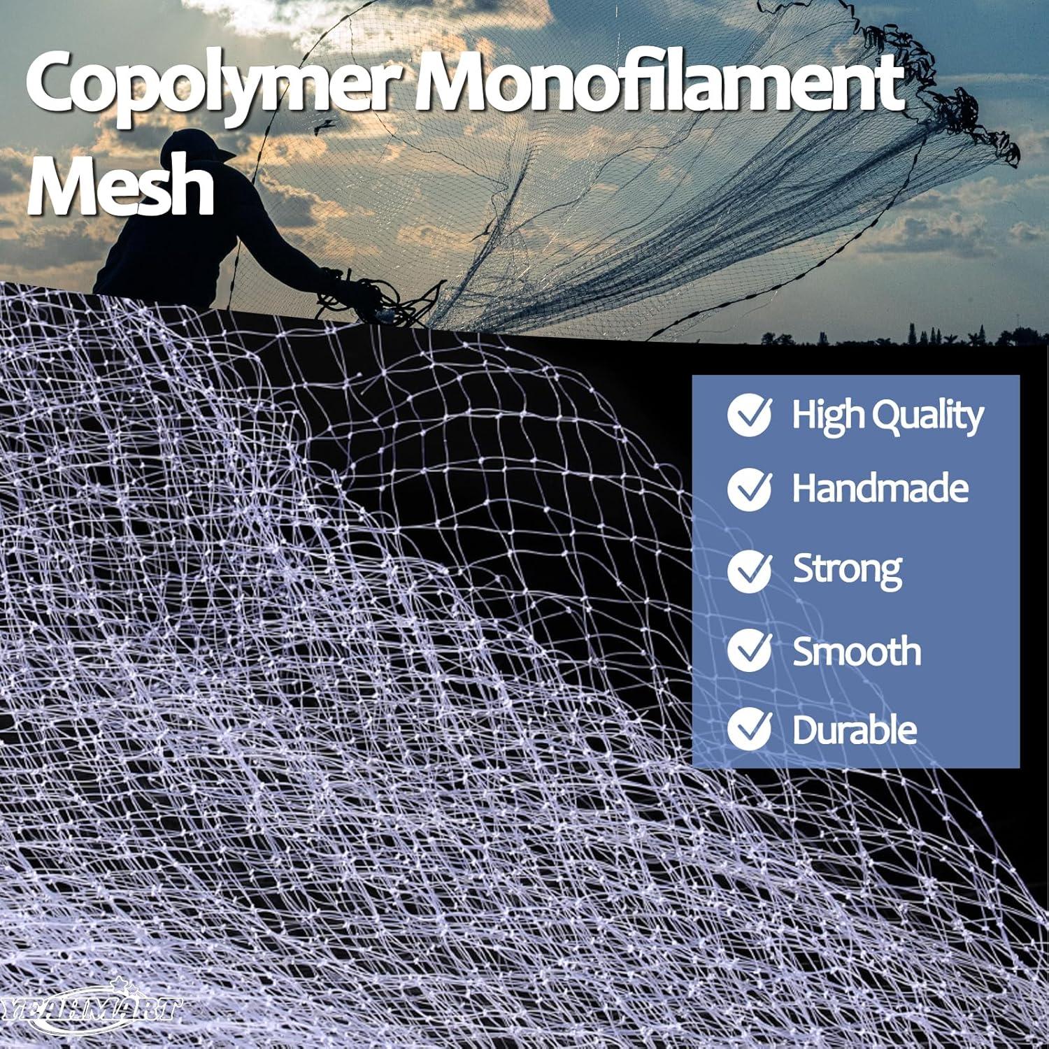 Red de Lanzamiento de Pesca Yeahmart 0.91m Nylon Plegable