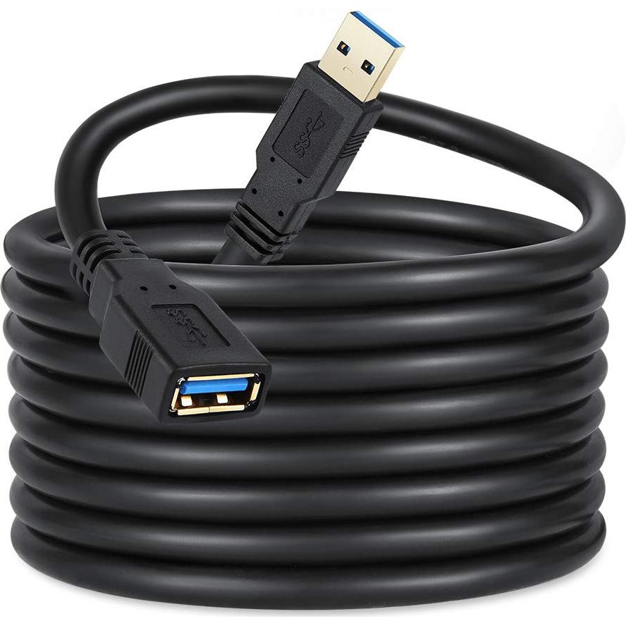 Cable Extensor USB 3.0 3m ZEQKULW Macho a Hembra Negro