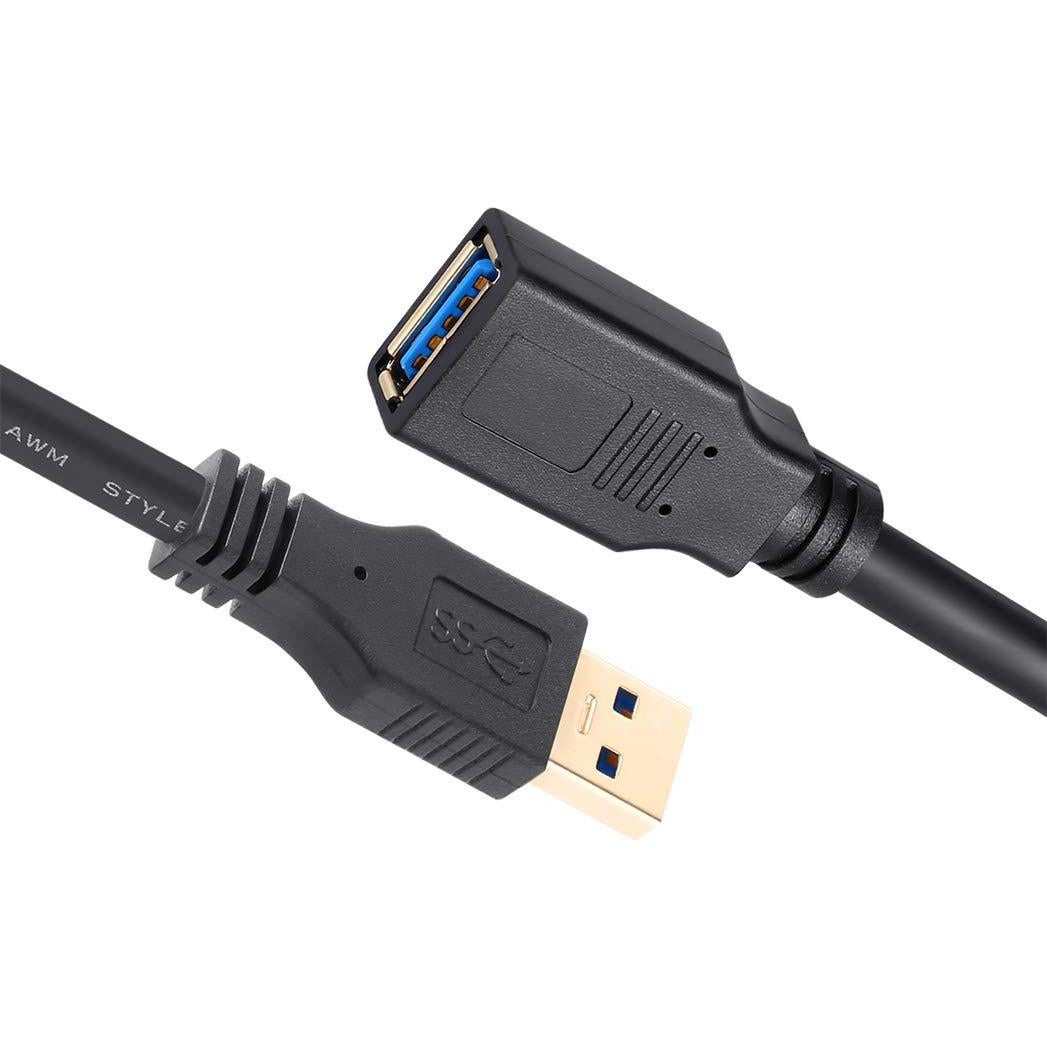 Cable Extensor USB 3.0 3m ZEQKULW Macho a Hembra Negro