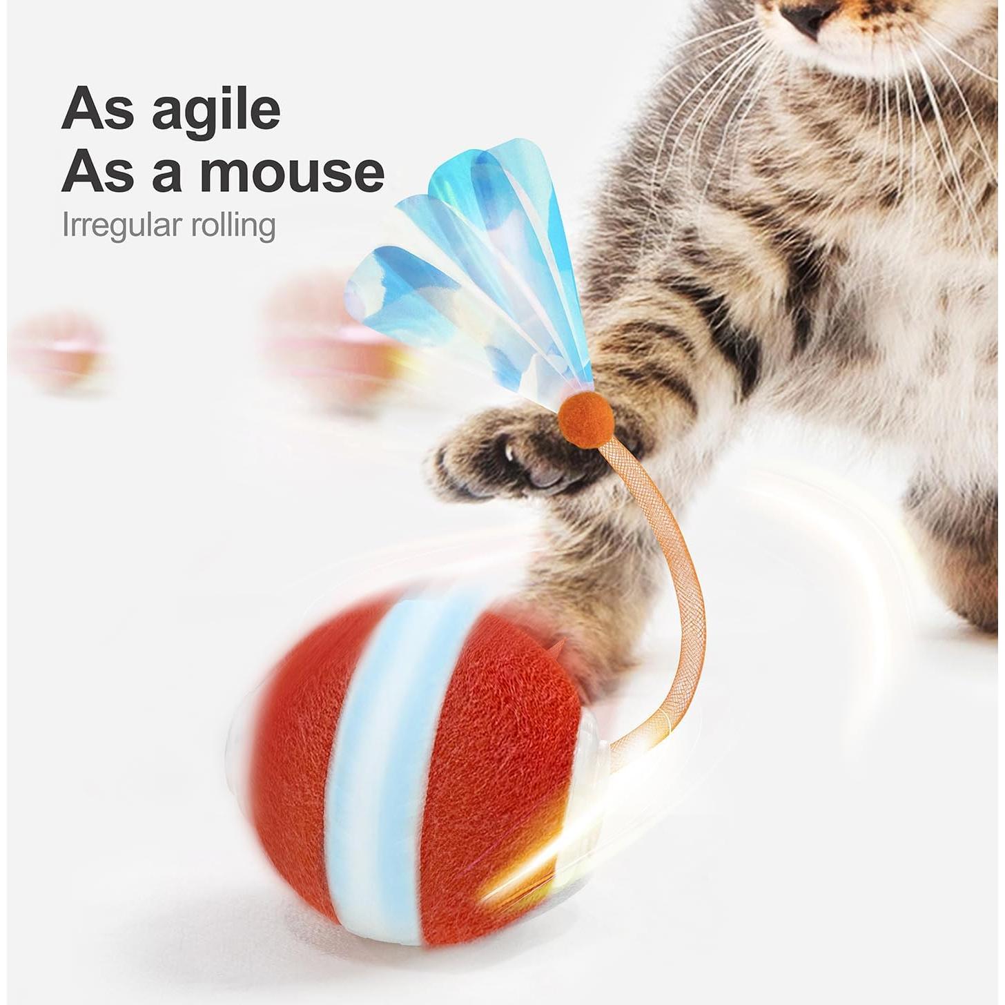 Juguete Interactivo para Gatos Jkanti Bola Ágil Naranja