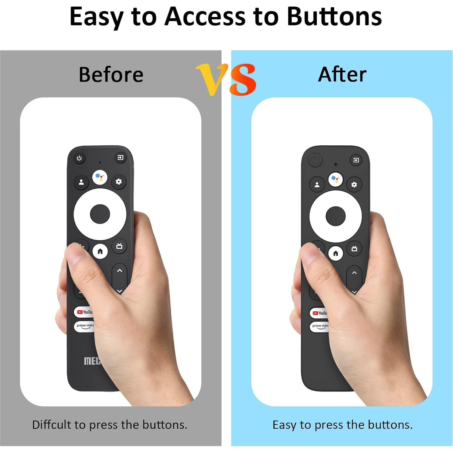 Funda de Silicona Negra LEFXMOPHY para Control Remoto Mecool KM2 KD3 KD2