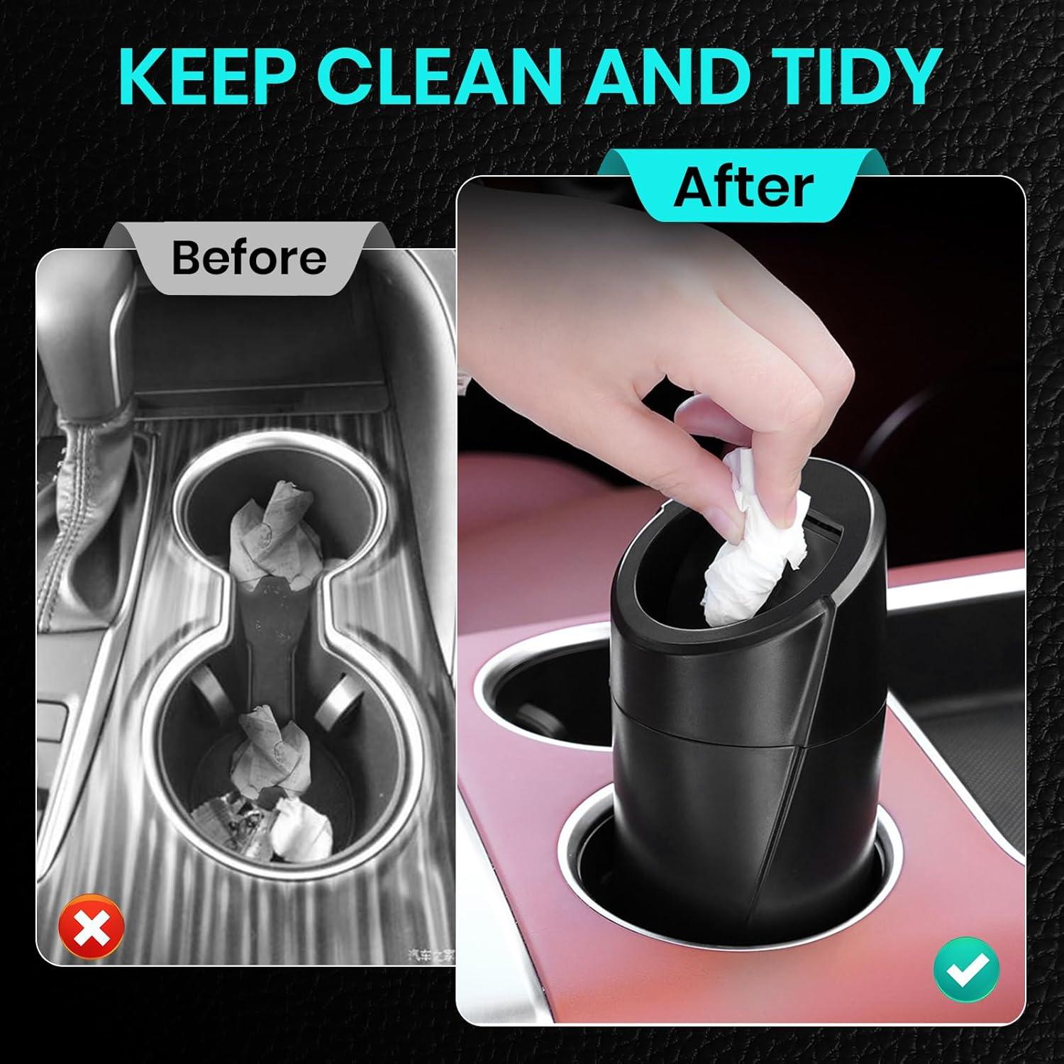 Basurero de Auto Keweis con Tapa - 2 Paquete + 60 Bolsas