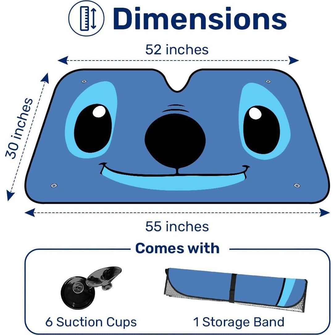Protector Solar Parabrisas GENANY Ojos Caricatura 139.7x76.2 cm