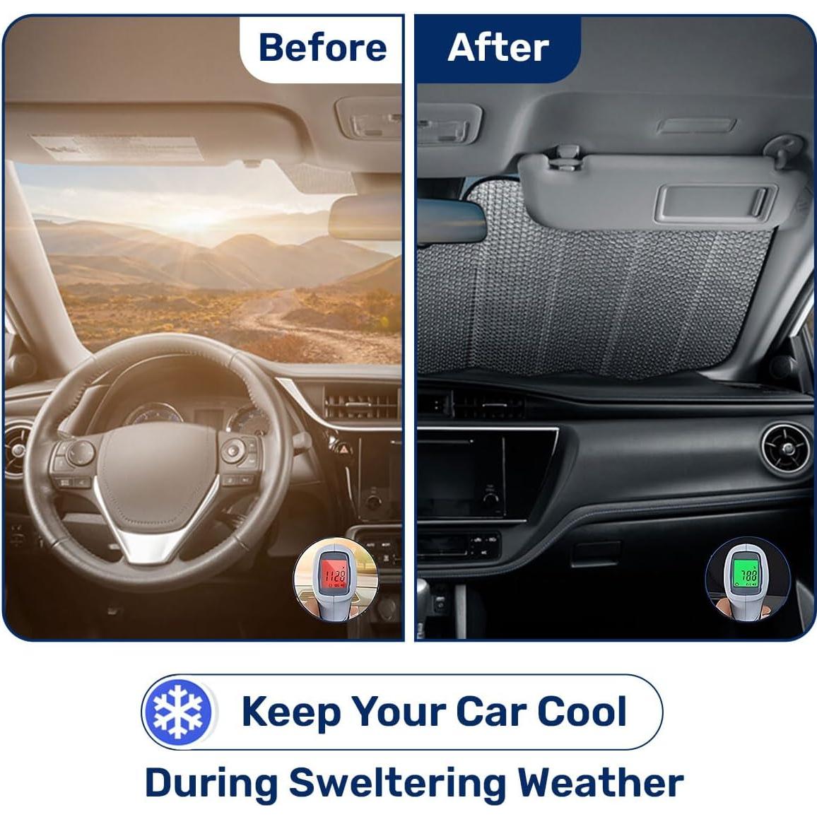 Protector Solar Parabrisas GENANY Ojos Caricatura 139.7x76.2 cm