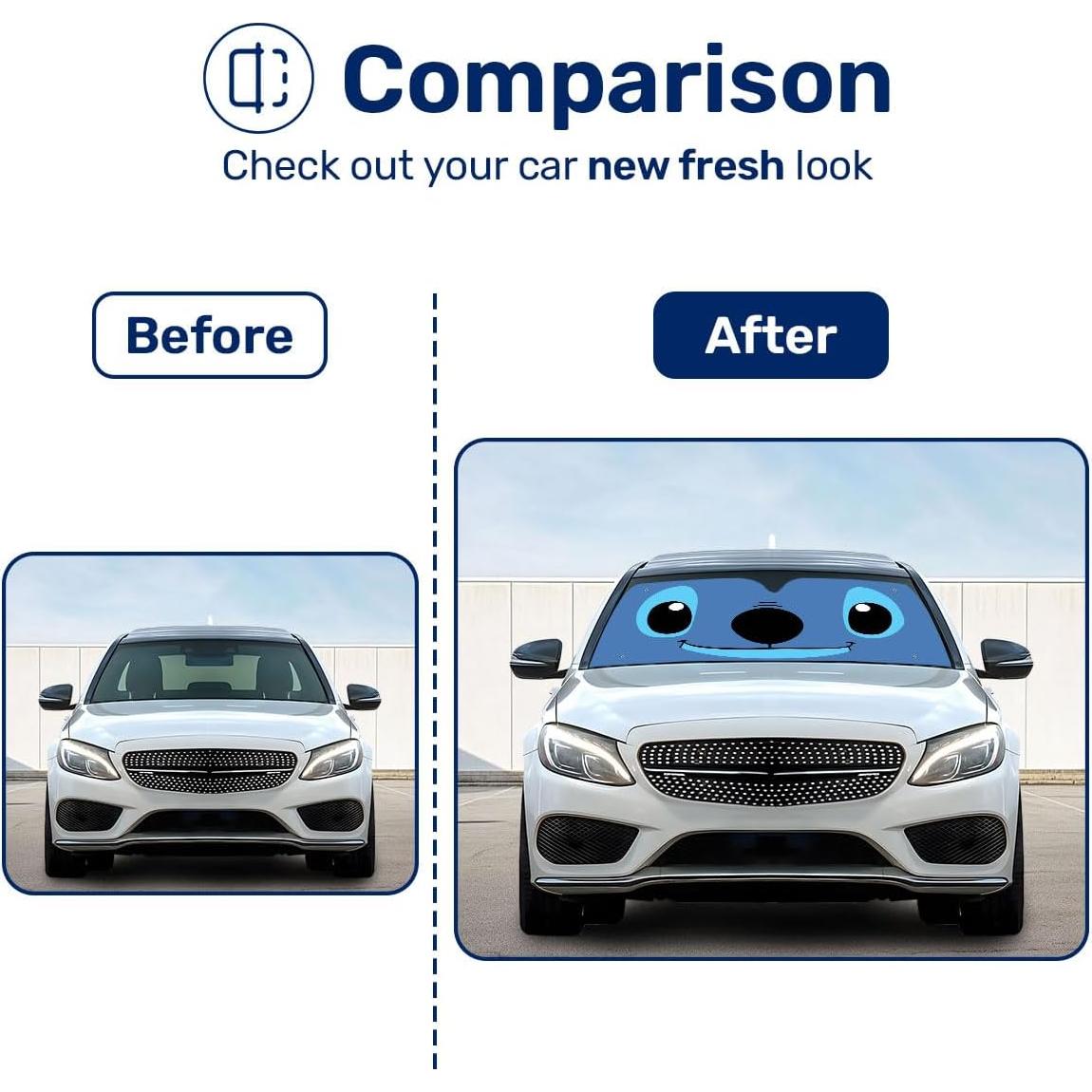 Protector Solar Parabrisas GENANY Ojos Caricatura 139.7x76.2 cm