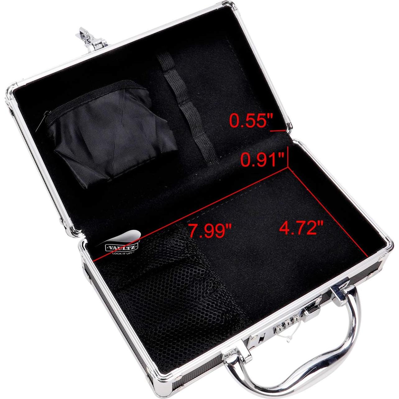 Caja de Seguridad para Medicamentos Vaultz - 21.2x12.7x6.4cm - Negro