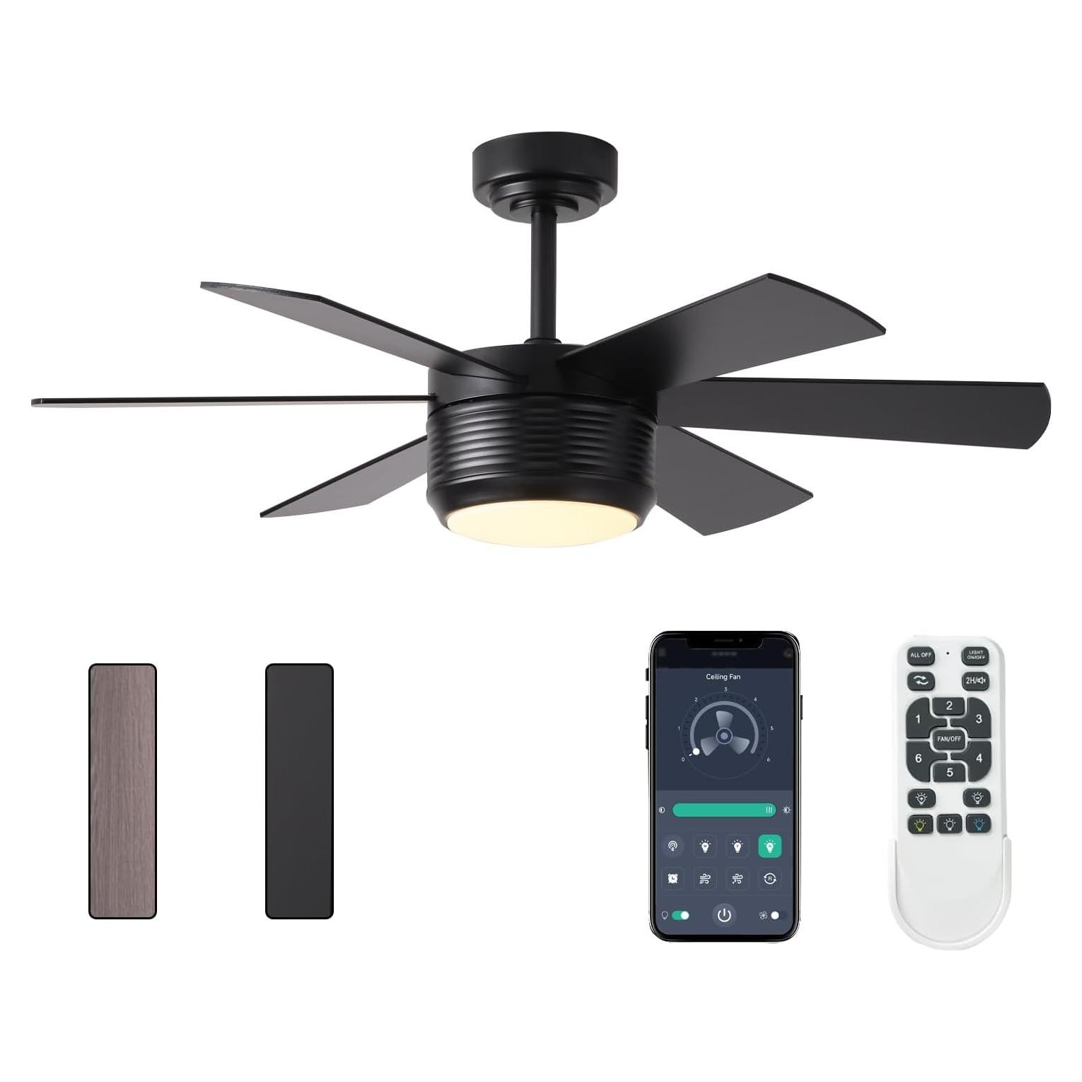 Ventilador de Techo SHOWDI 106 cm con Luces y Control Remoto