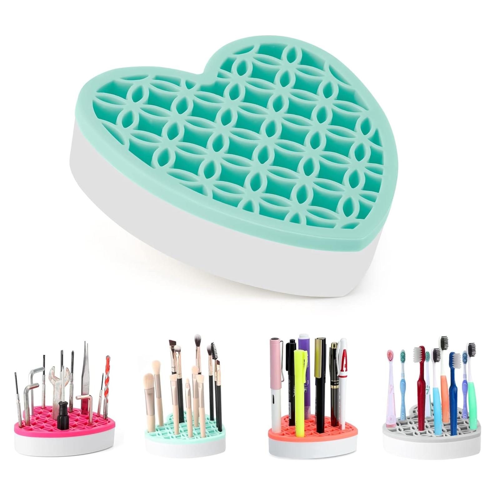 Soporte Organizador de Brochas de Maquillaje Homelwsun Azul