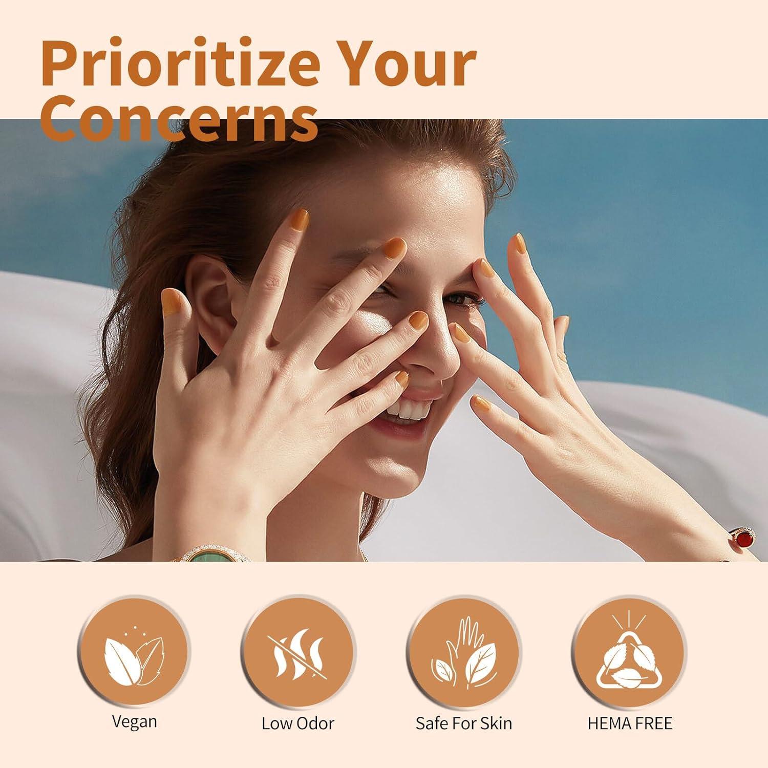 Set de Esmalte de Uñas en Gel CANNI 6 Colores 9 ML Marrón