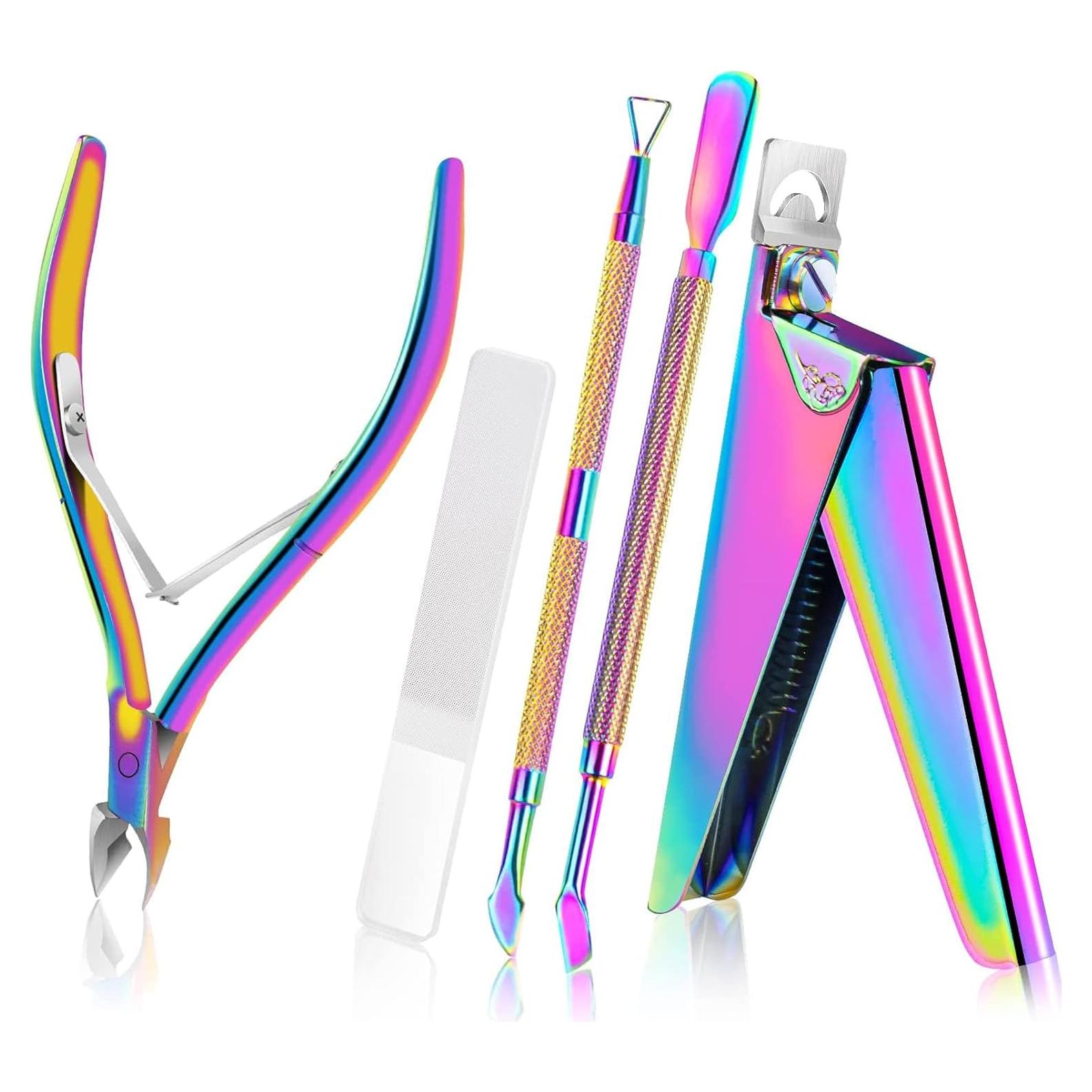 Kit de Cortadores de Uñas Acrílicos 5 en 1 alle - Acero Inoxidable