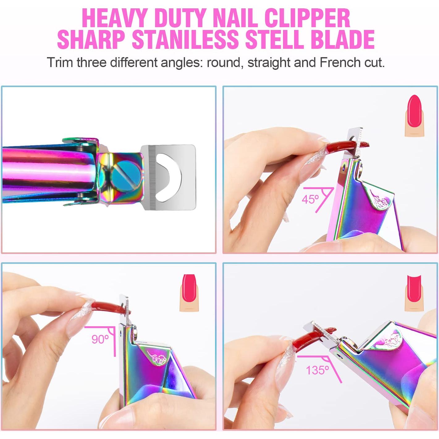 Kit de Cortadores de Uñas Acrílicos 5 en 1 alle - Acero Inoxidable