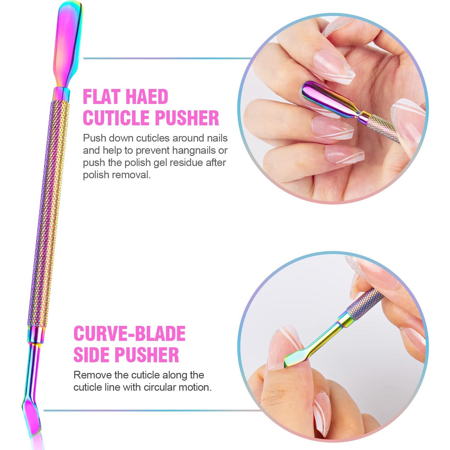 Kit de Cortadores de Uñas Acrílicos 5 en 1 alle - Acero Inoxidable