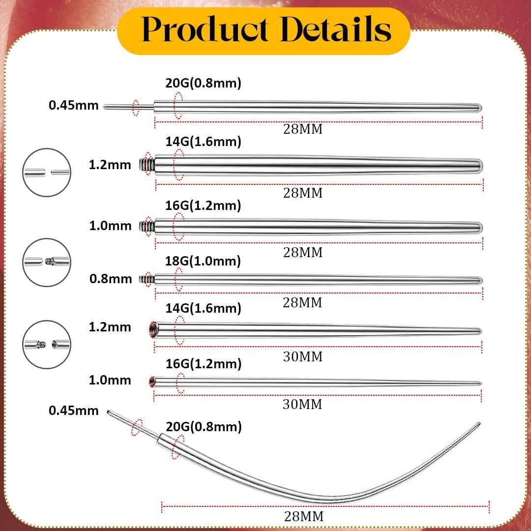 Herramienta de Agarre de Bola para Piercing 20G 18G 16G 14G