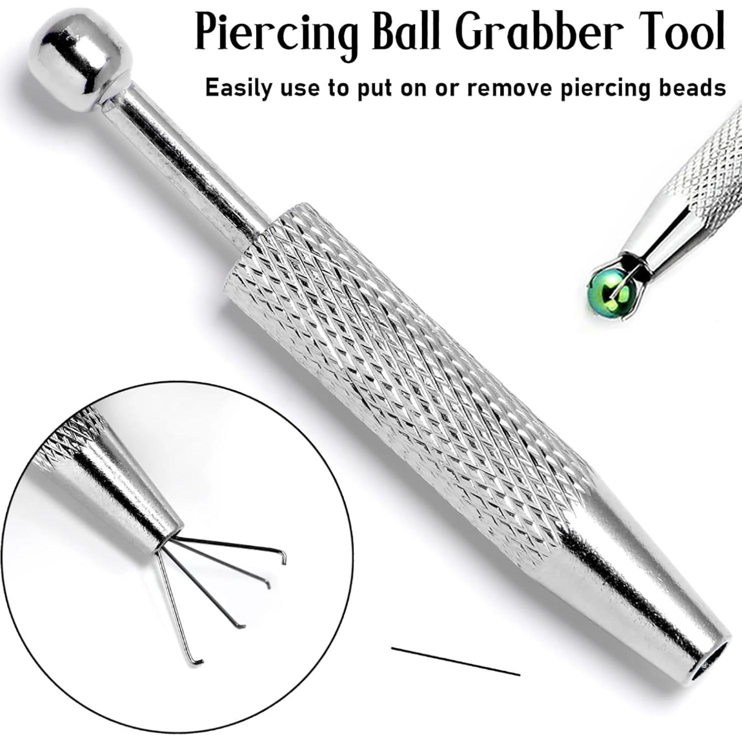 Herramienta de Agarre de Bola para Piercing 20G 18G 16G 14G