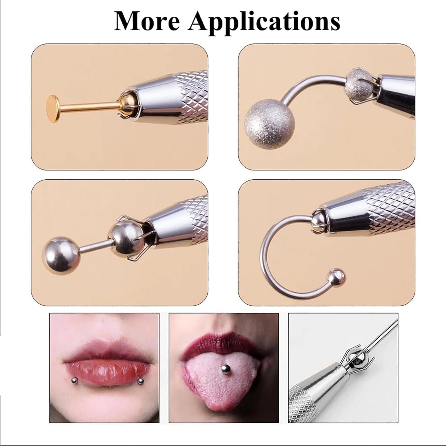 Herramienta de Agarre de Bola para Piercing 20G 18G 16G 14G