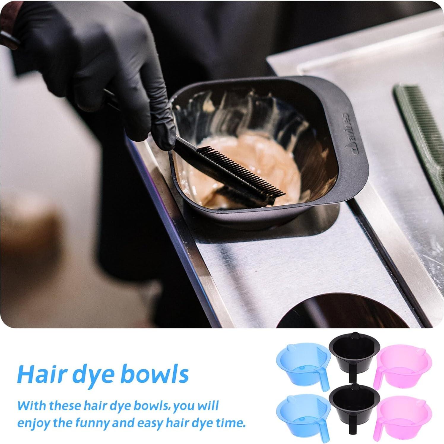 Kit 6 Tazones Mezcladores de Color LALAFINA para Tinte Cabello