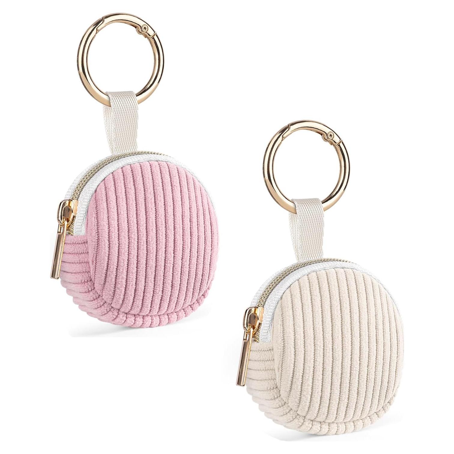 Estuche de Joyería Portátil Playexen 2 Piezas Beige y Rosa