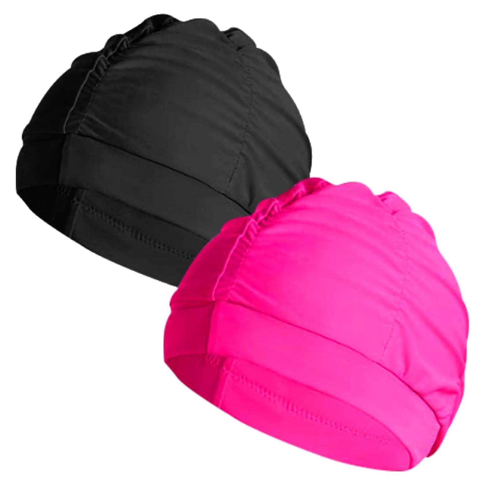 Gorras de Baño de Tela Wholelovein 2 Pcs Nylon Unisex