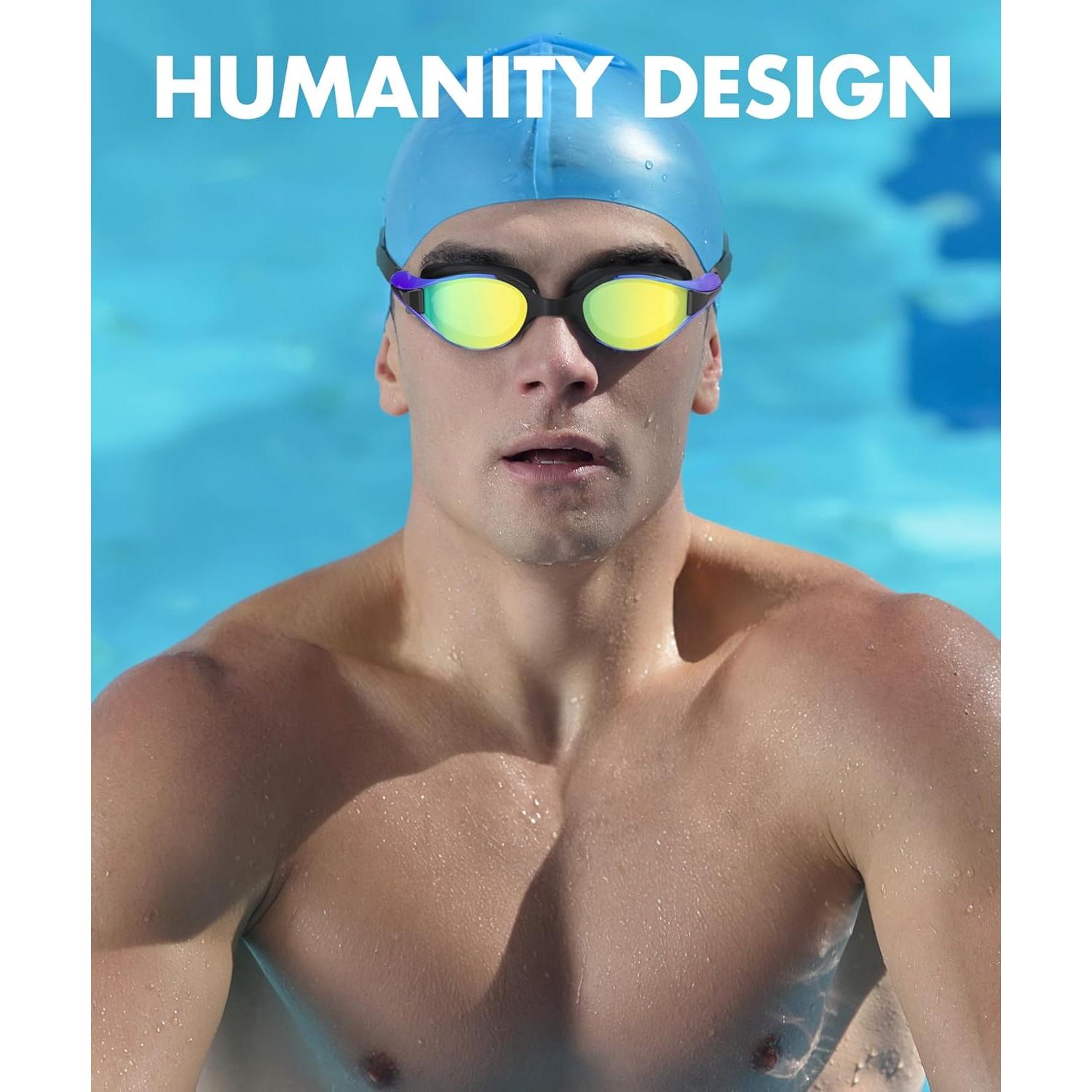 Gafas de natación NSSIW para adultos UV400 - 3 paquetes
