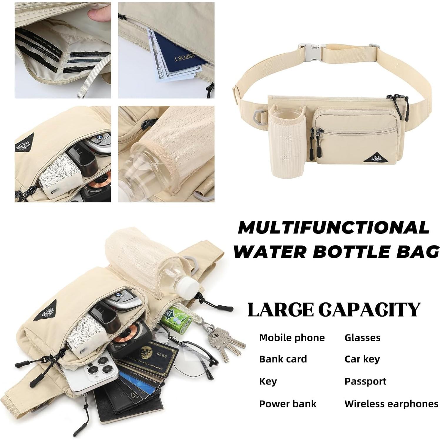 Bolsa de Cintura Impermeable OCE GEAR con Soporte para Botella 700ml