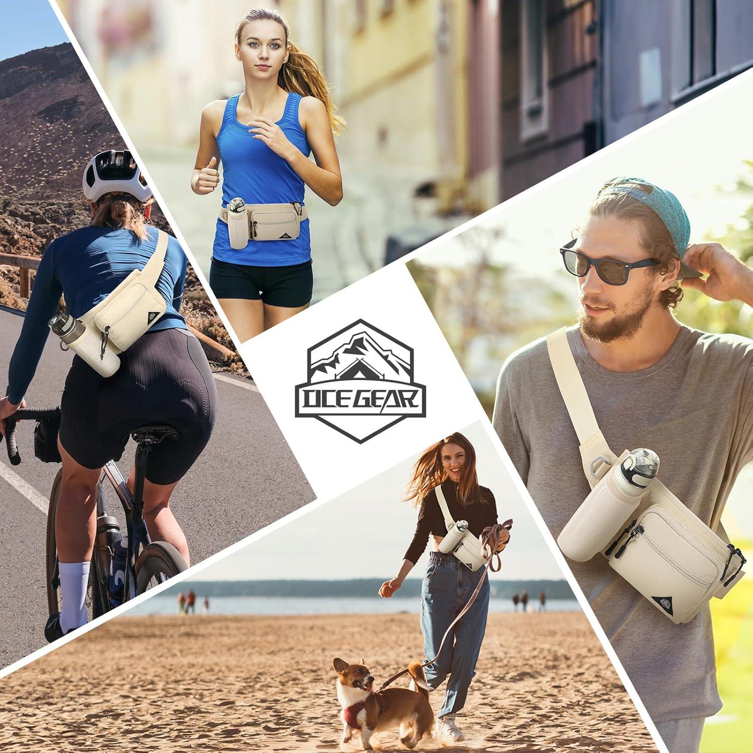 Bolsa de Cintura Impermeable OCE GEAR con Soporte para Botella 700ml