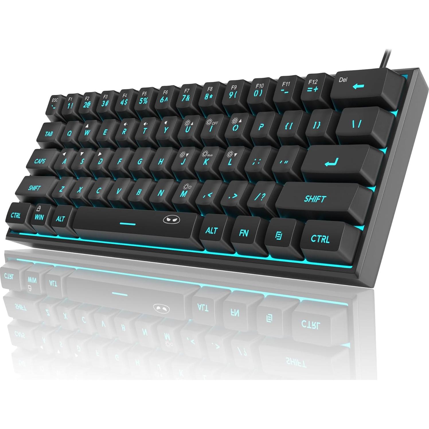 Teclado Gaming MageGee TS91 60% Retroiluminado RGB Negro