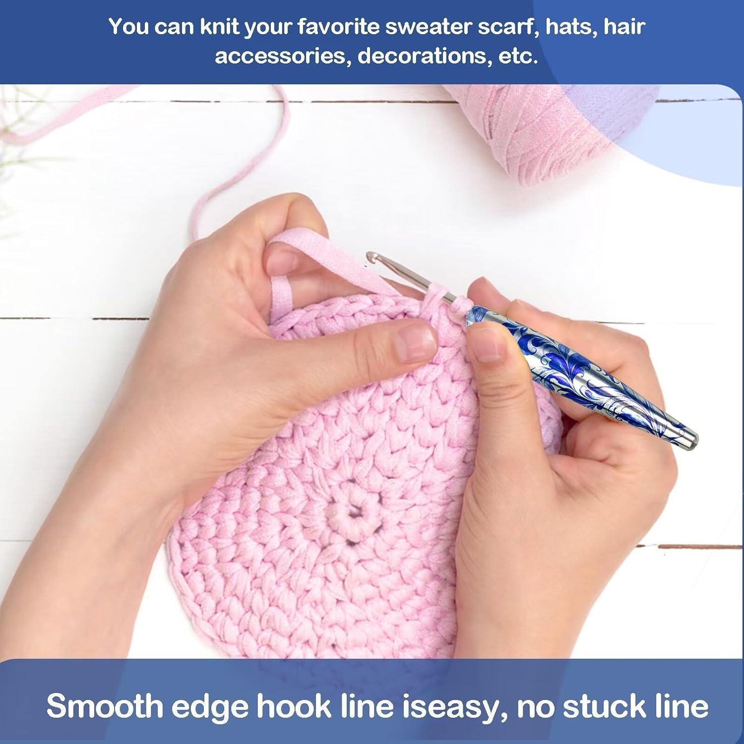 Juego de Ganchillos Intercambiables YihuaTop 34 Piezas 3-8mm