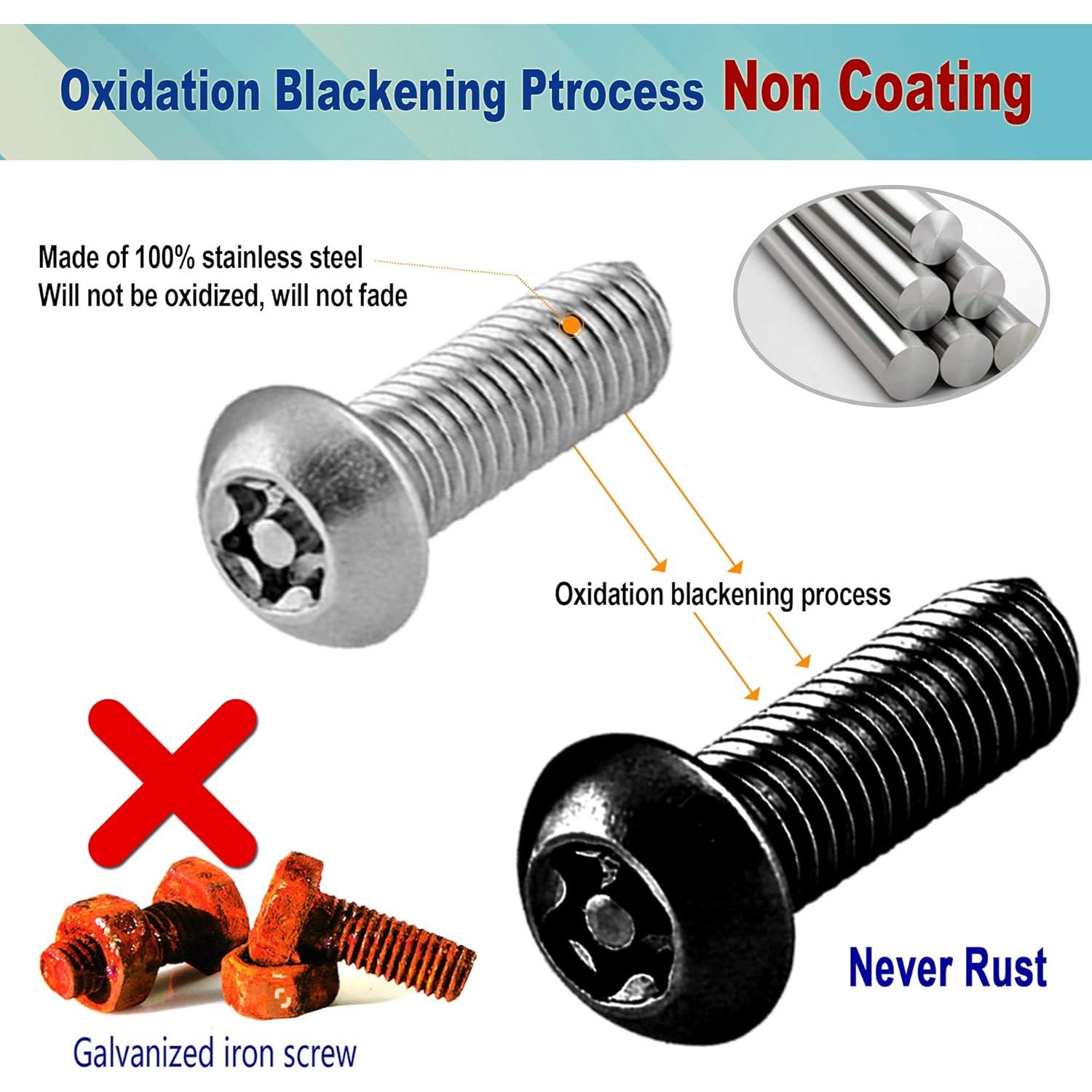 Tornillos de Placa de Licencia Antirrobo YoUoY M6 Acero Inoxidable