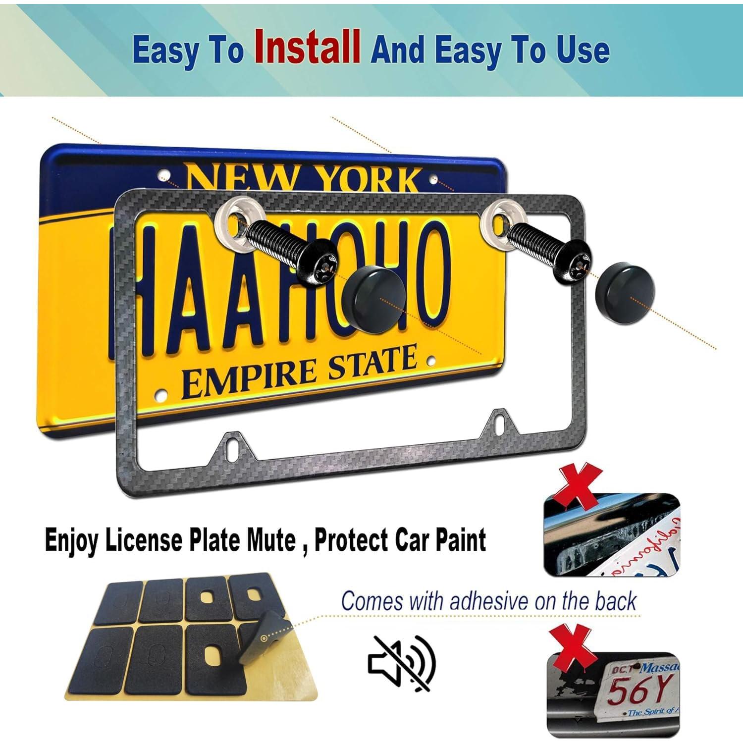 Tornillos de Placa de Licencia Antirrobo YoUoY M6 Acero Inoxidable