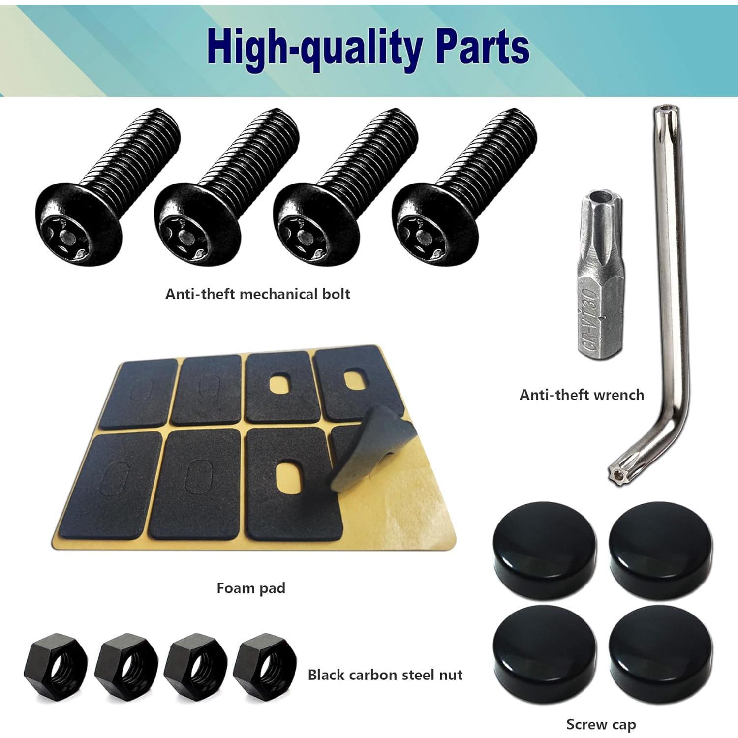 Tornillos de Placa de Licencia Antirrobo YoUoY M6 Acero Inoxidable