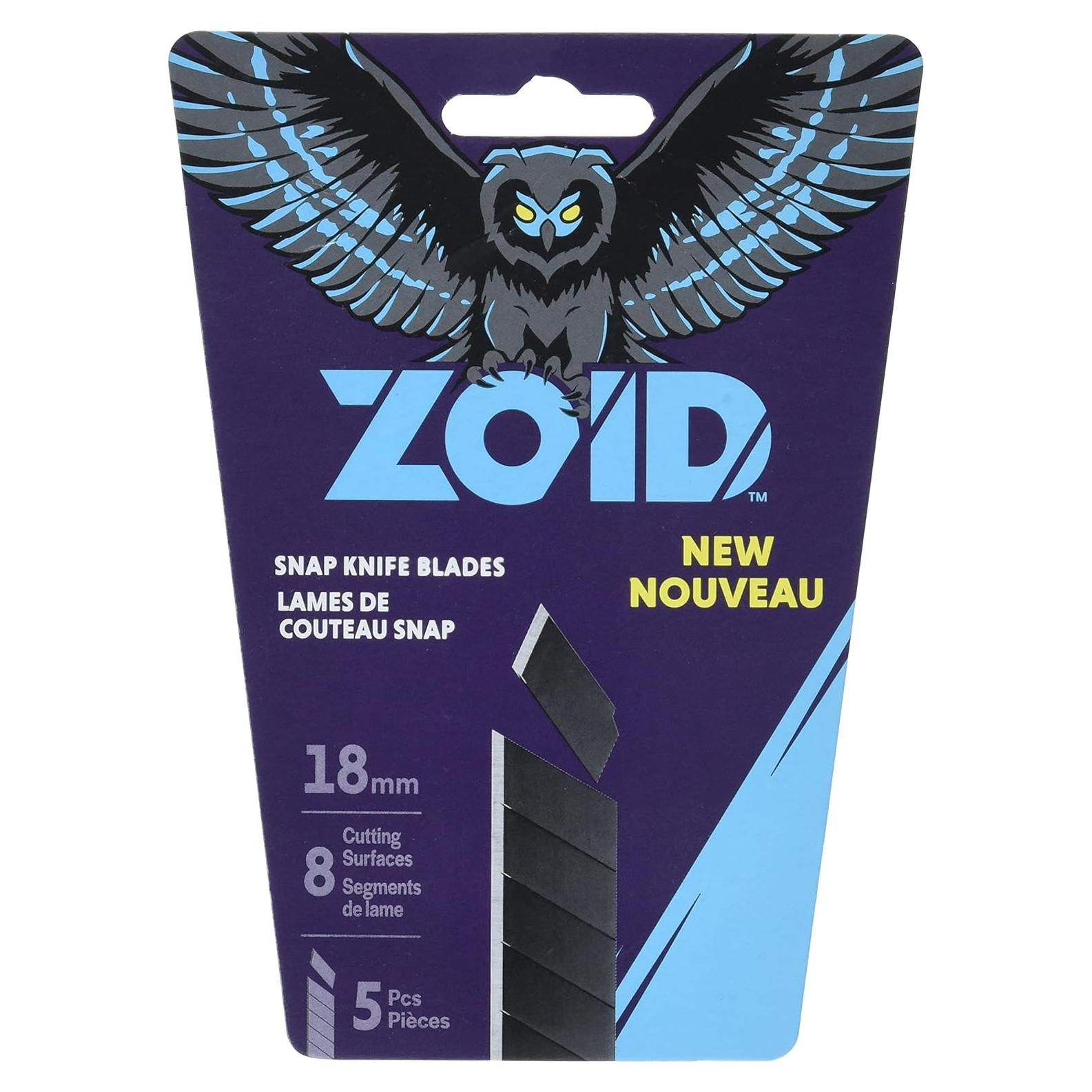 Recarga de Cuchillas Zoid 18mm Acero Carbono Paquete 5