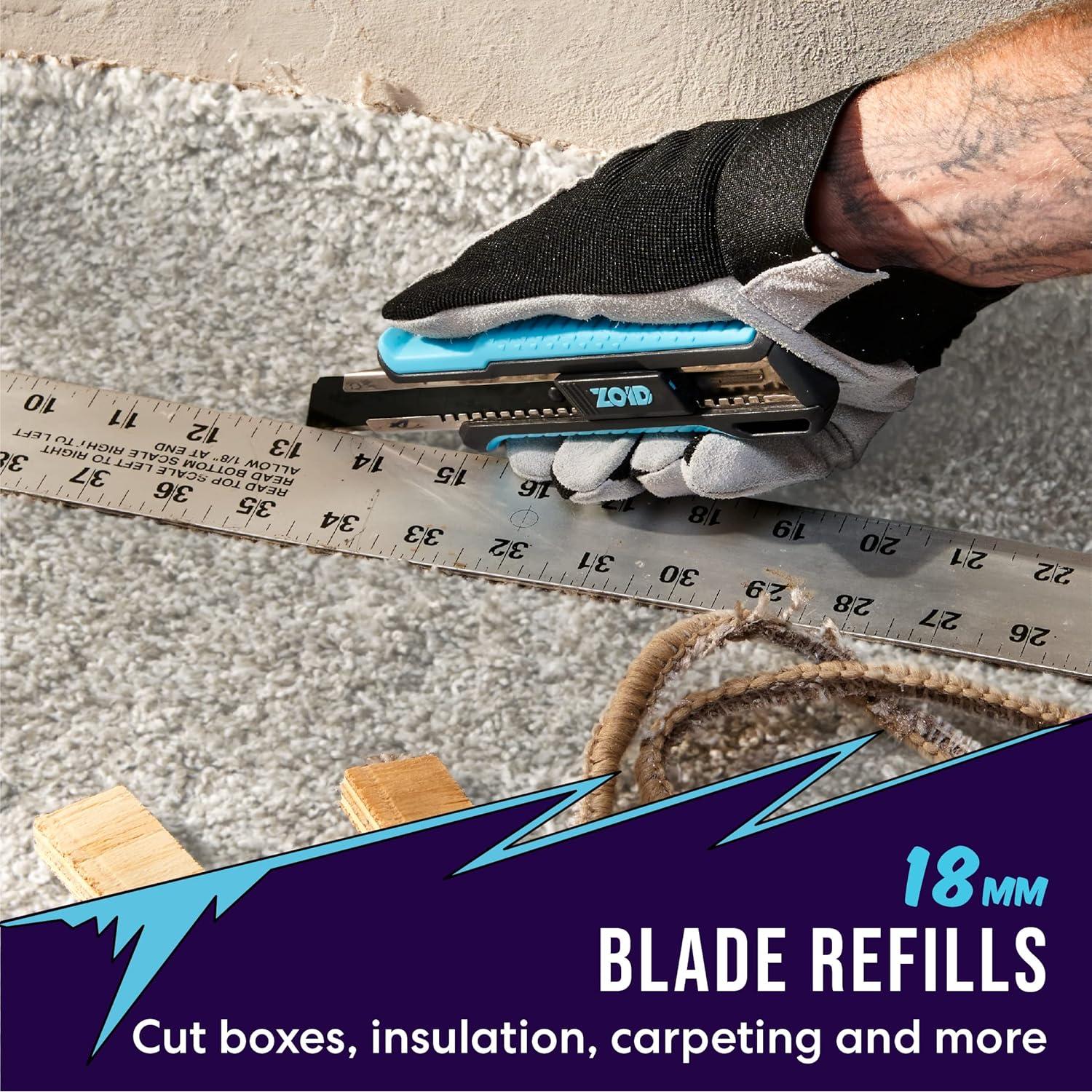 Recarga de Cuchillas Zoid 18mm Acero Carbono Paquete 5
