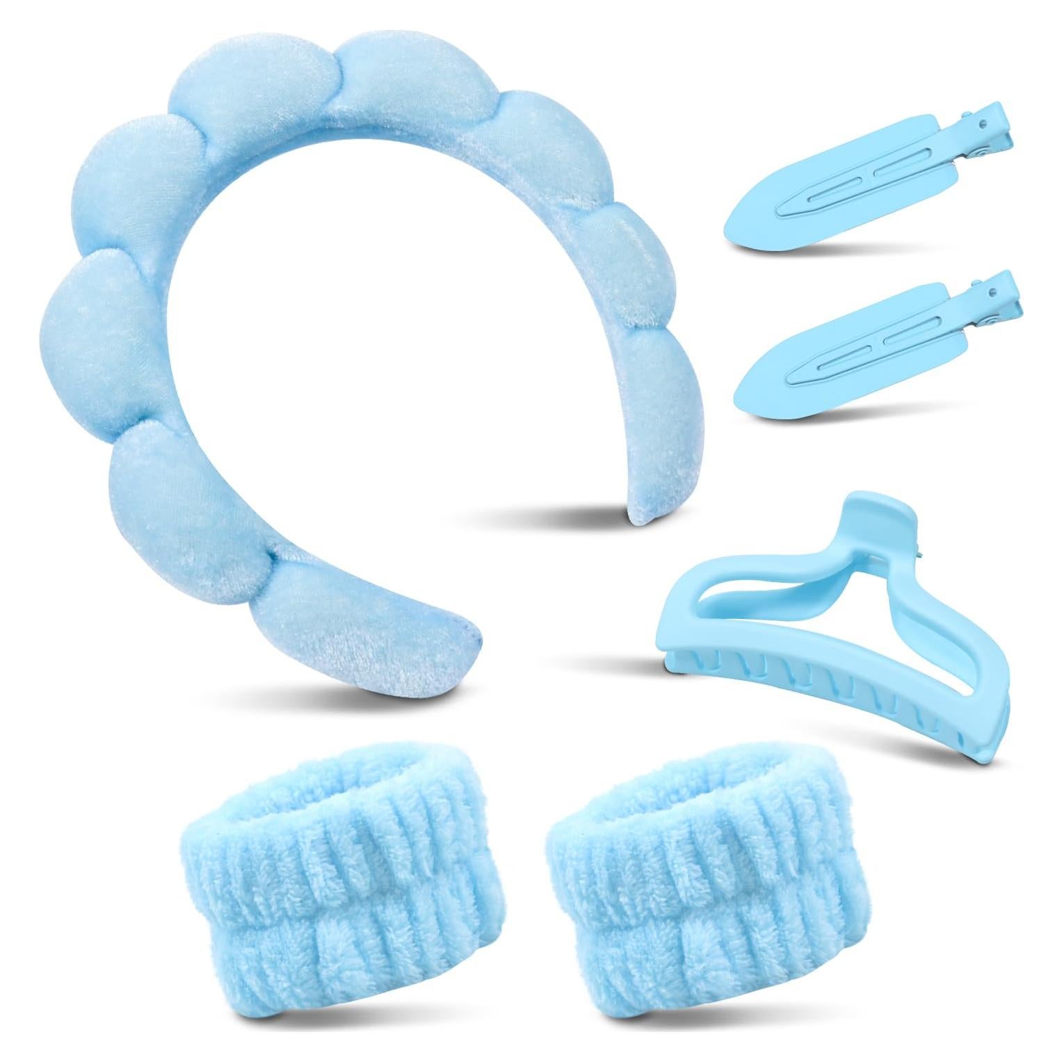 Diadema de Spa Mis Cosas Novedosas Azul para Cuidado Facial