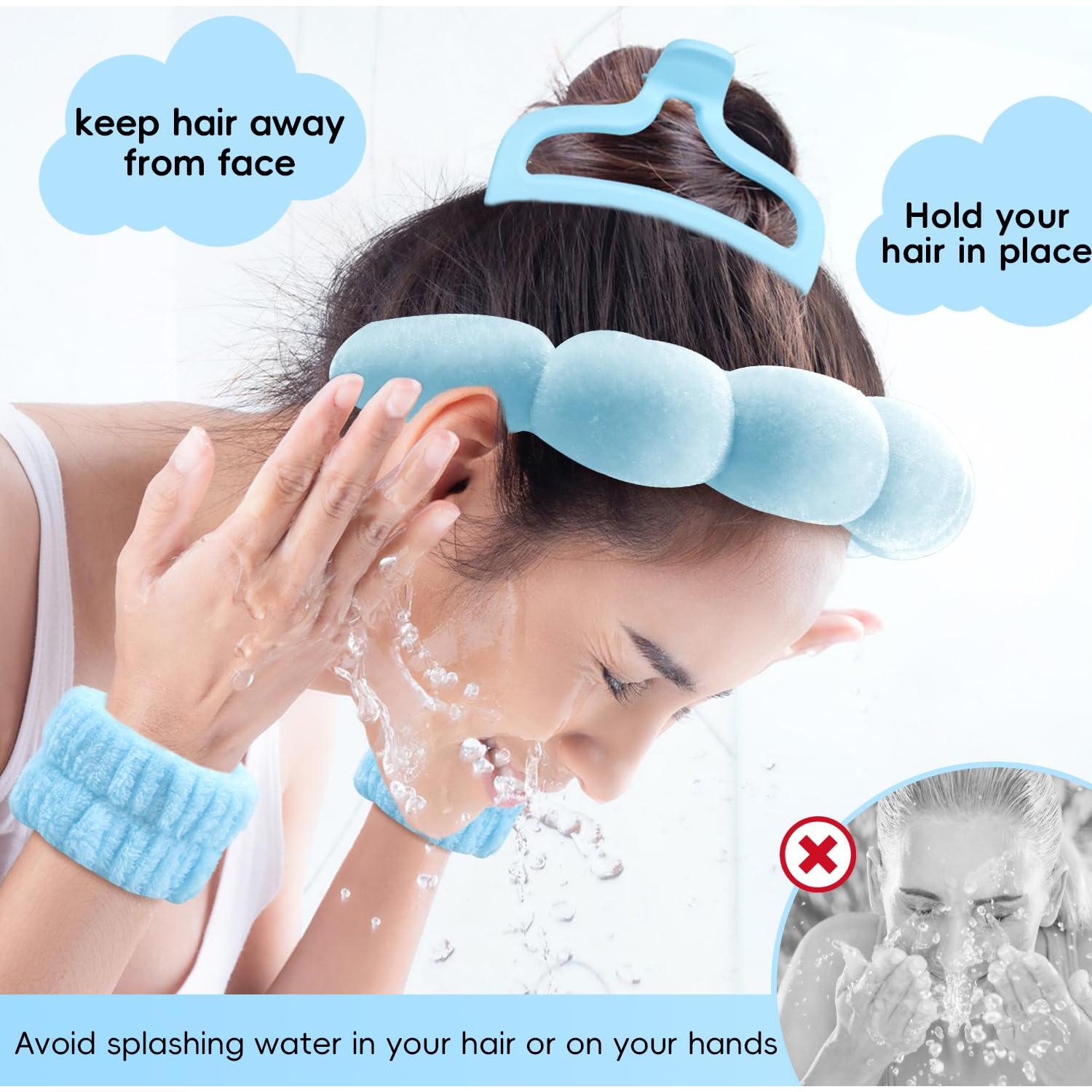 Diadema de Spa Mis Cosas Novedosas Azul para Cuidado Facial