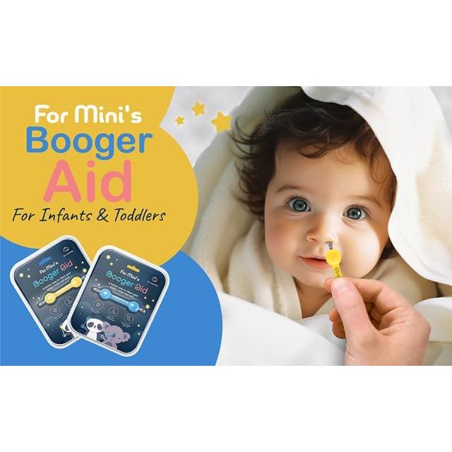 Booger Aid For Mini's - Limpiador de Nariz y Oídos Pequeño Azul