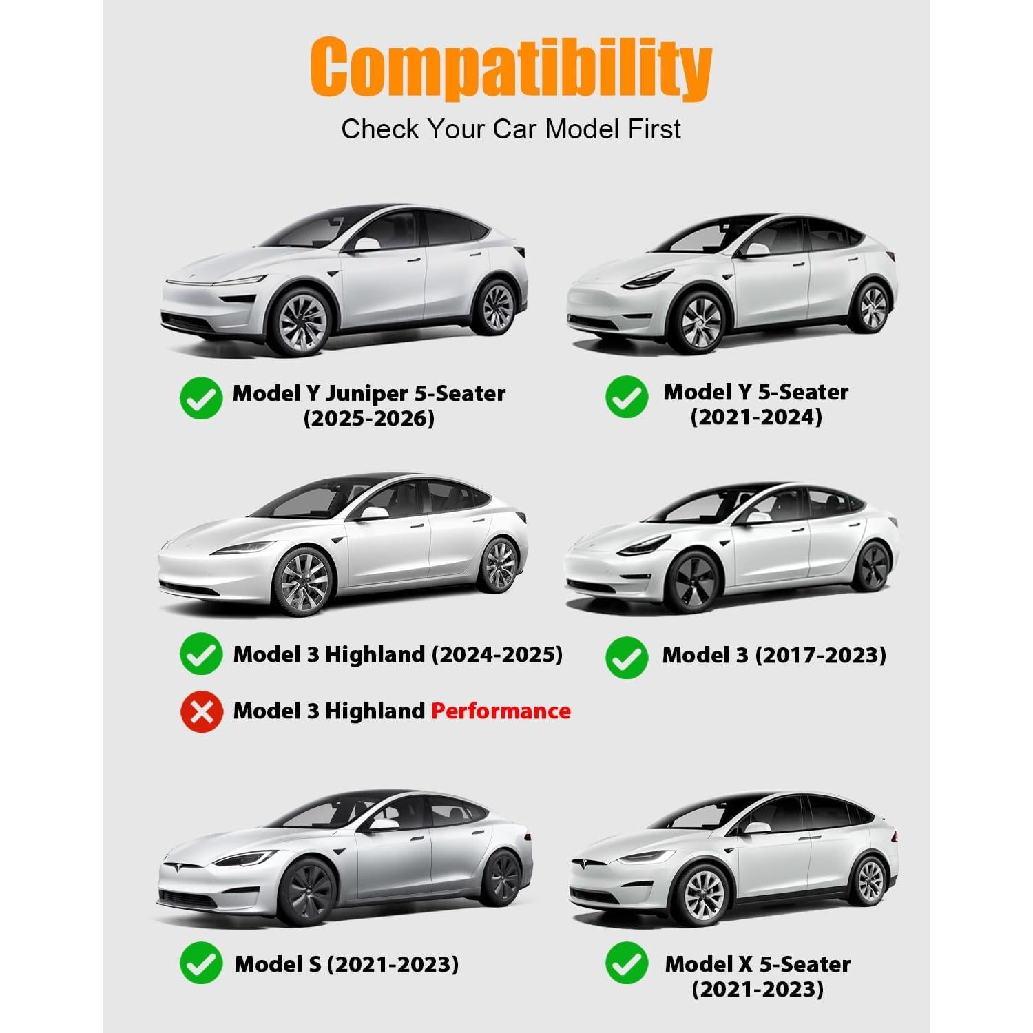 Protector de Respaldo de Asiento EVANDCAR para Tesla Model Y/3/S/X