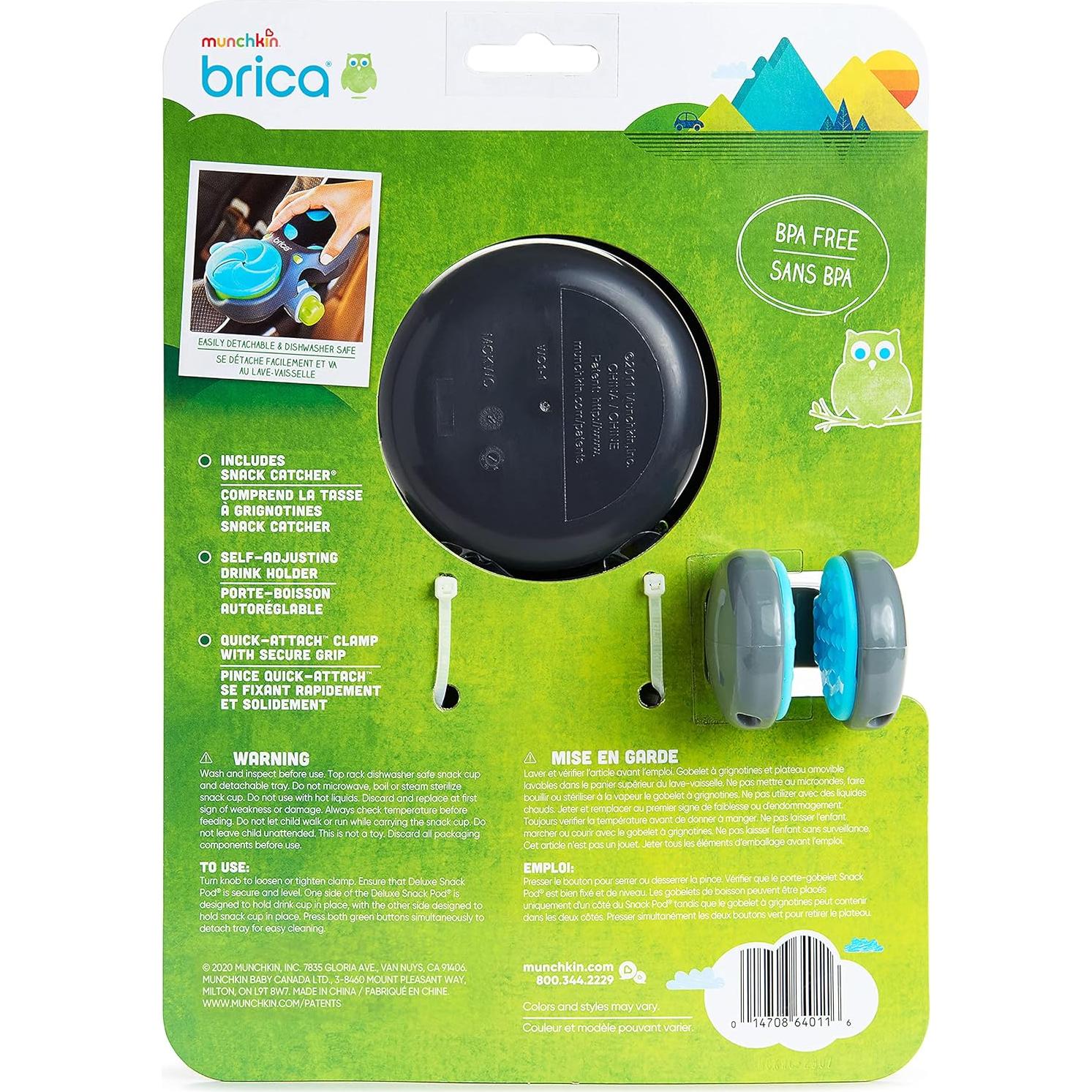 Soporte para Bocadillos y Bebidas Munchkin Brica Deluxe Azul