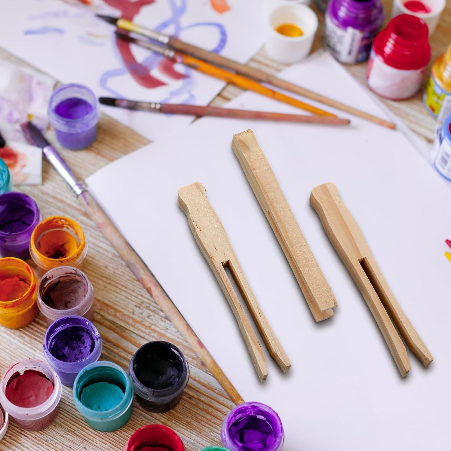 200 Pinzas de Madera Vintage Zubebe para Ropa 9.5 cm