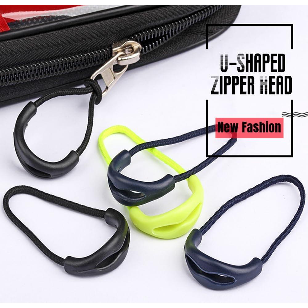 9 Piezas Tiradores de Cremallera Extensores Sacoora Negro