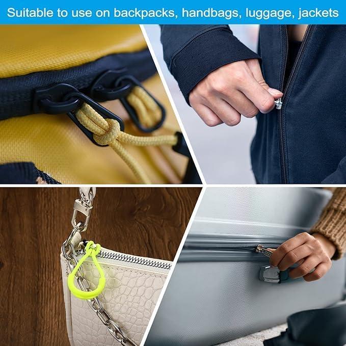 9 Piezas Tiradores de Cremallera Extensores Sacoora Negro